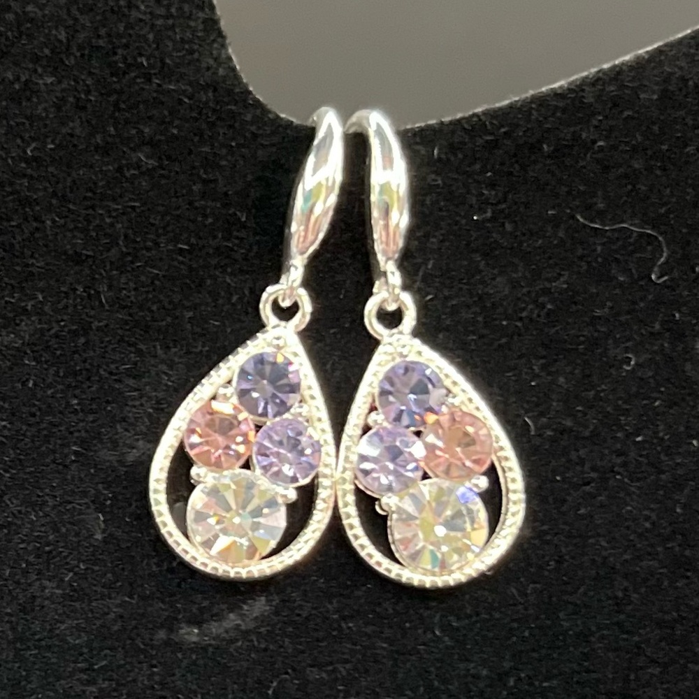 NWT City. By City Crystal Teardrop Earrings